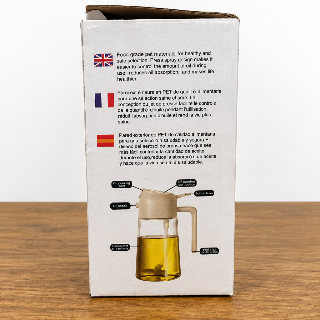 Sprayable and Pourable Oil Bottle